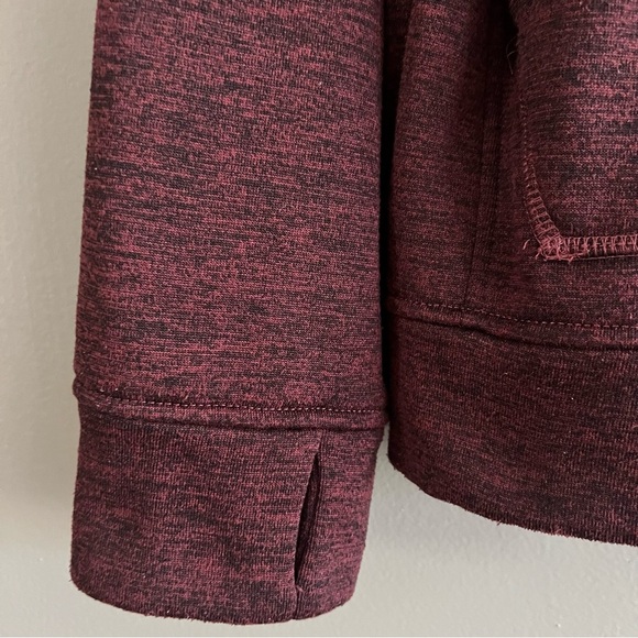 Burton Men's Oak Full-Zip Hoodie Utility Technical Dryride Heather Burgundy S - Picture 6 of 15